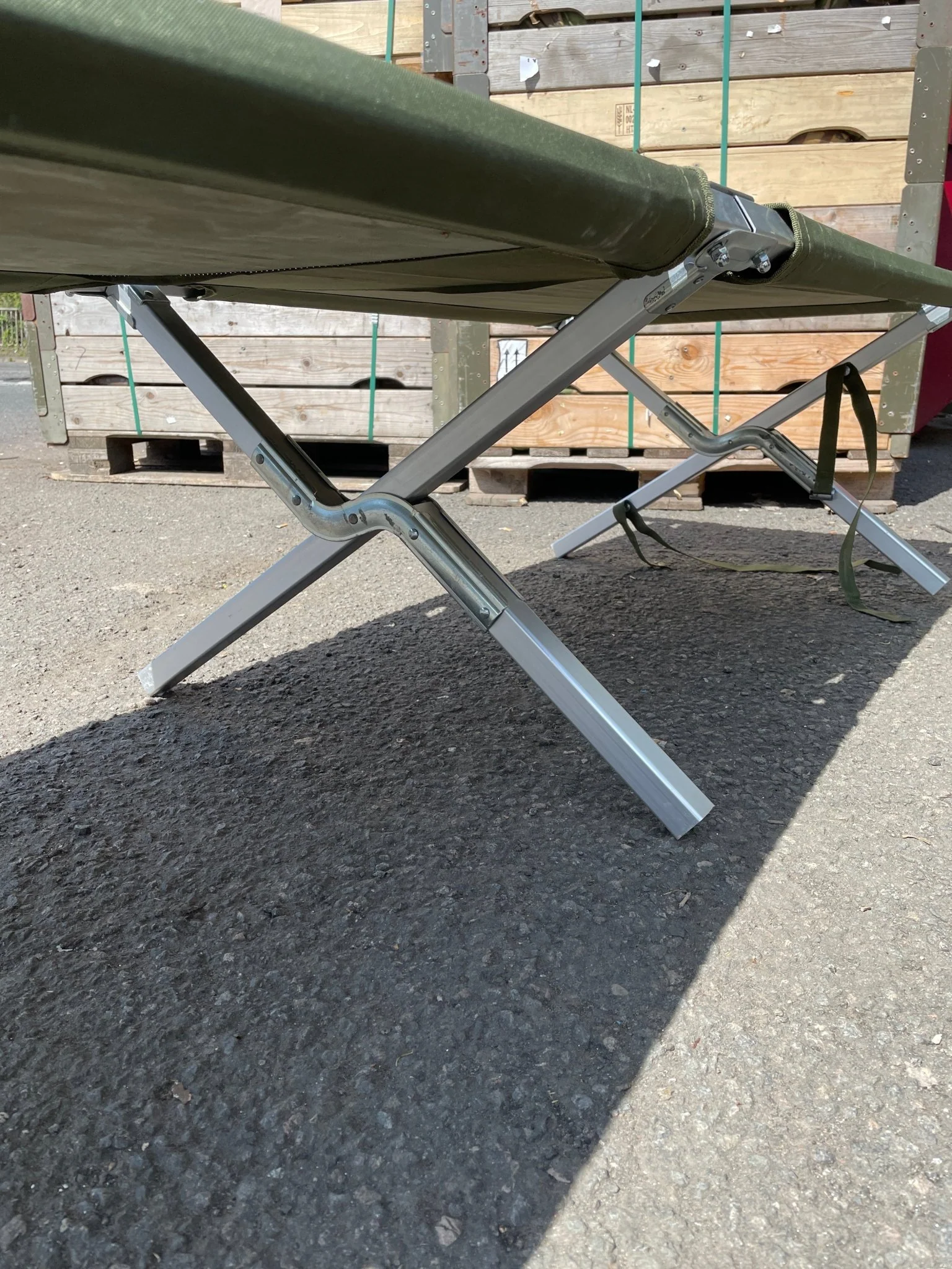 British Army Aluminium Cot Bed - Image 3