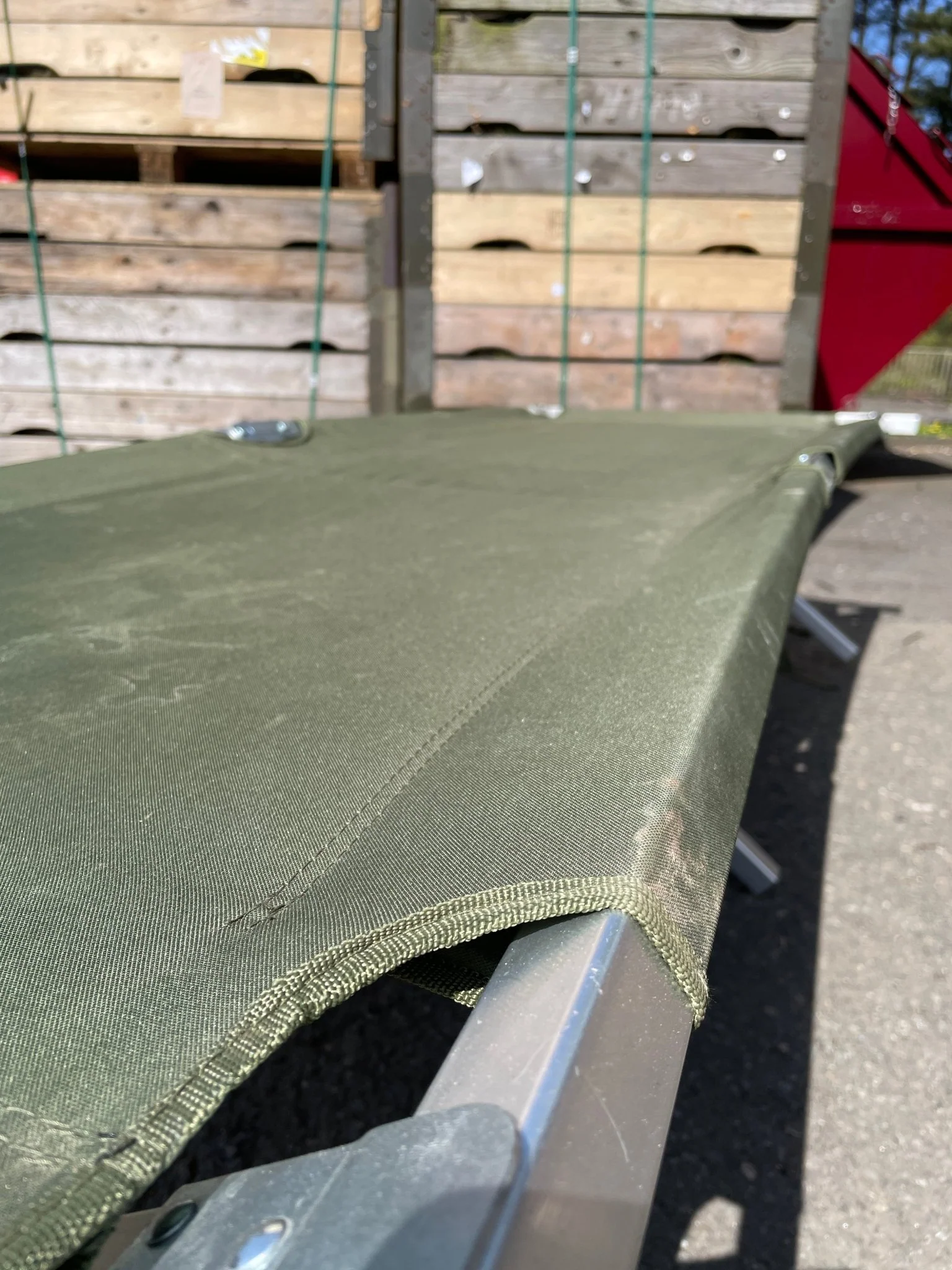 British Army Aluminium Cot Bed - Image 4
