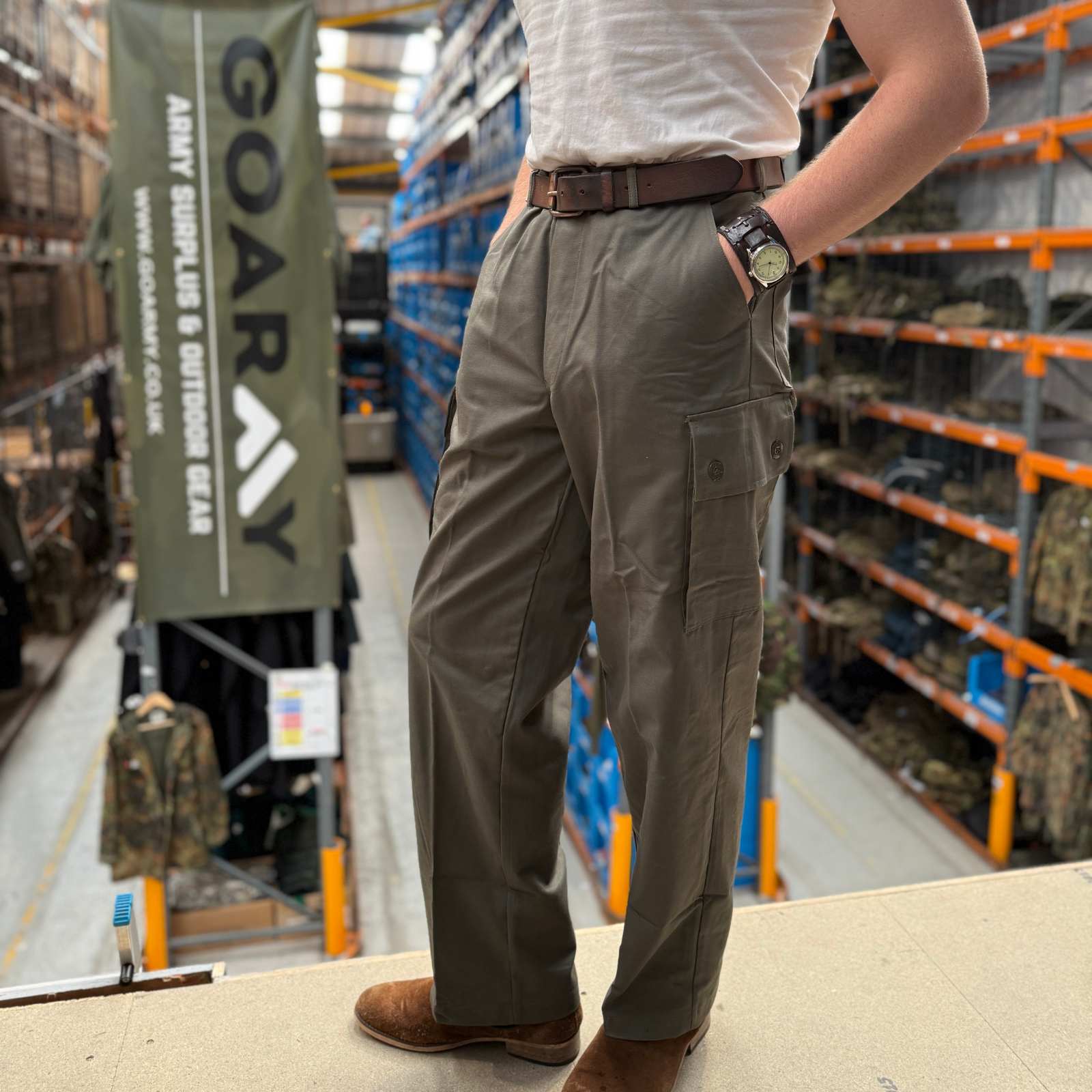 Dutch Airforce (KLu) Heavyweight Trousers Olive - Image 4