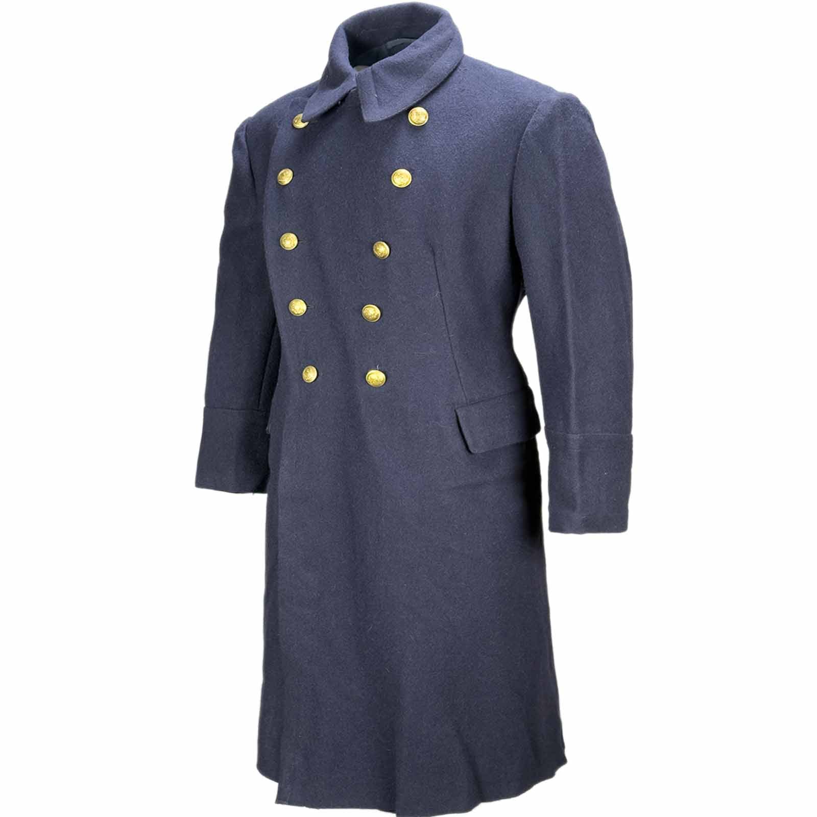 Romanian Navy Vintage Wool Greatcoat - Image 3