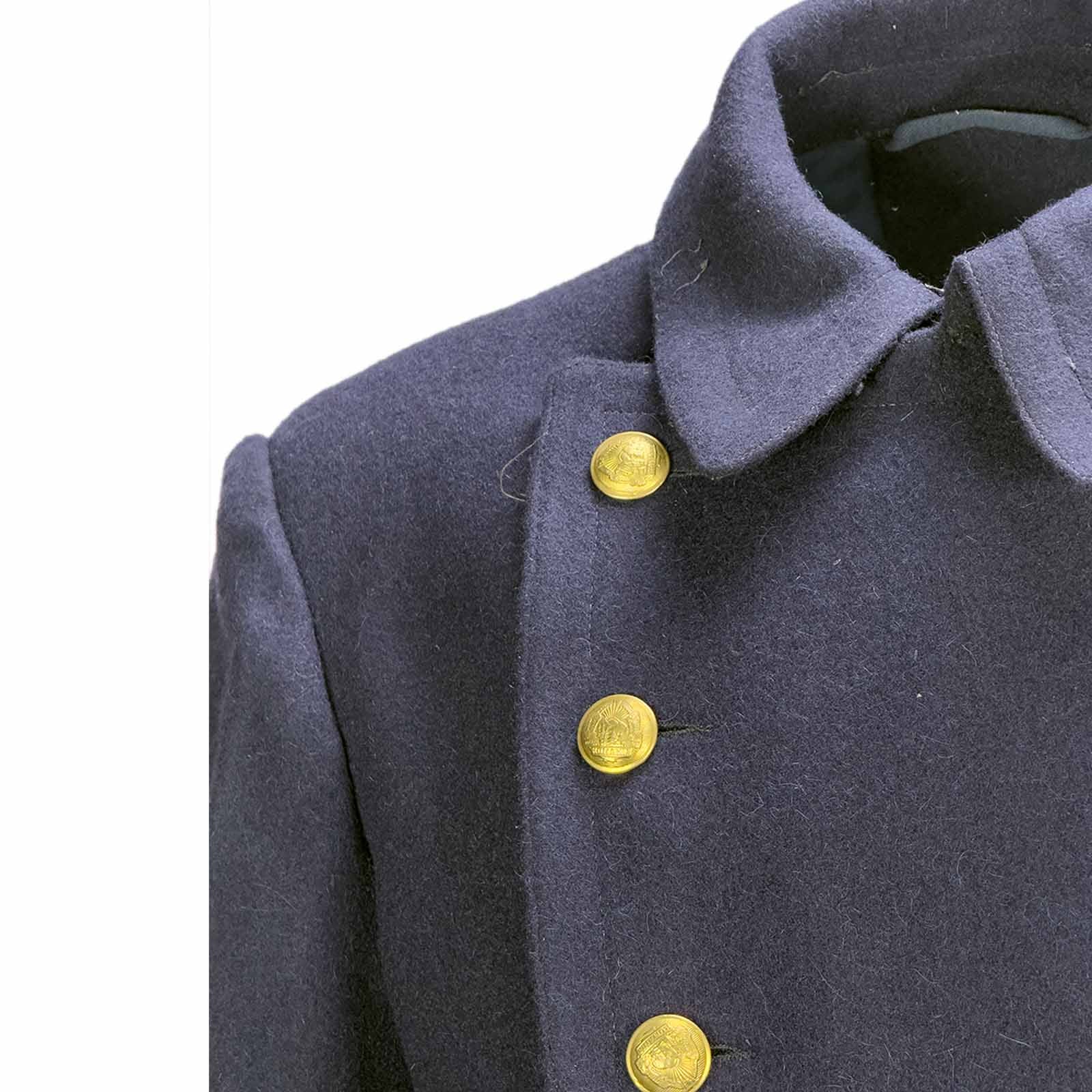 Romanian Navy Vintage Wool Greatcoat - Image 4